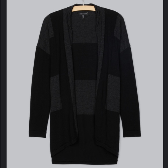 Eileen fisher blocked stripe cardigan sweater XS - Picture 1 of 6